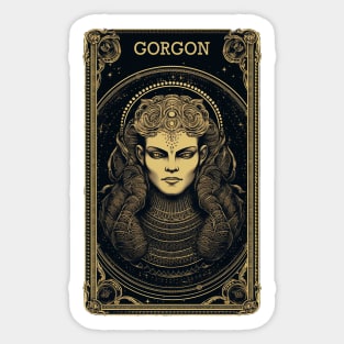 Gorgon Tarot Card Vintage Artwork Sticker